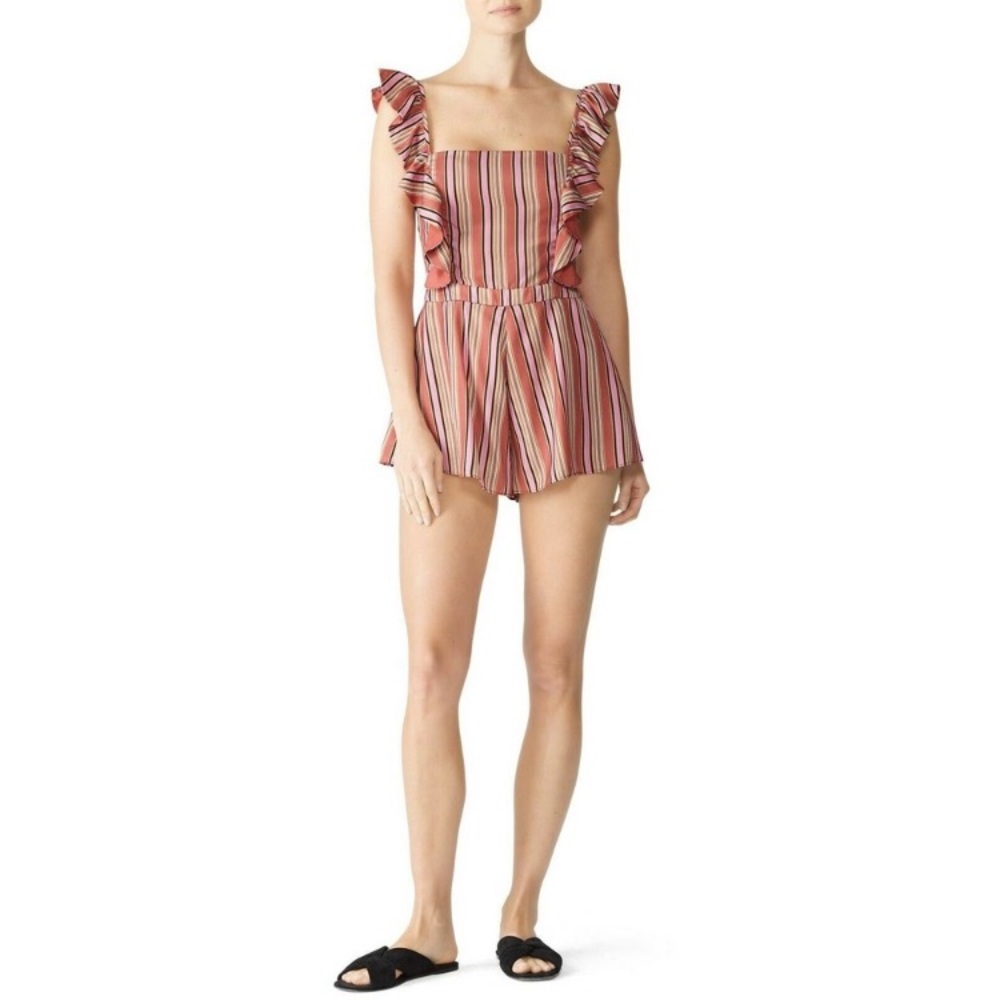 (A54) TJD The Jetset Diaries Young Heart Romper Ruffled, Size L